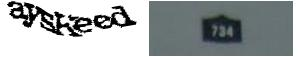 reCAPTCHA pairing one distorted word with a Street View house number