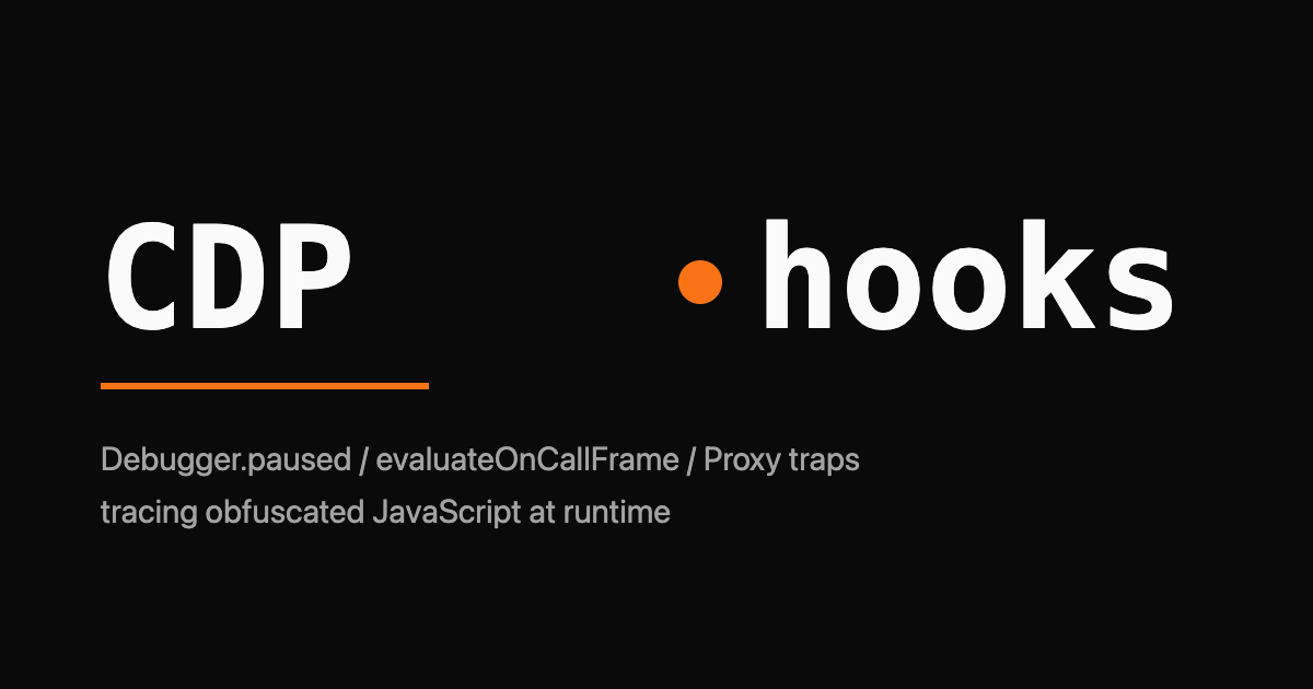 Wordmark reading CDP with an orange breakpoint dot and the label Debugger.paused